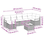 Tuin Sofa Set 8 Pcs Poly Riet