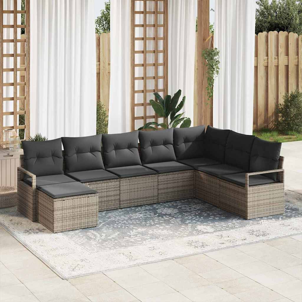Tuin Sofa Set 9 Pcs Poly Riet