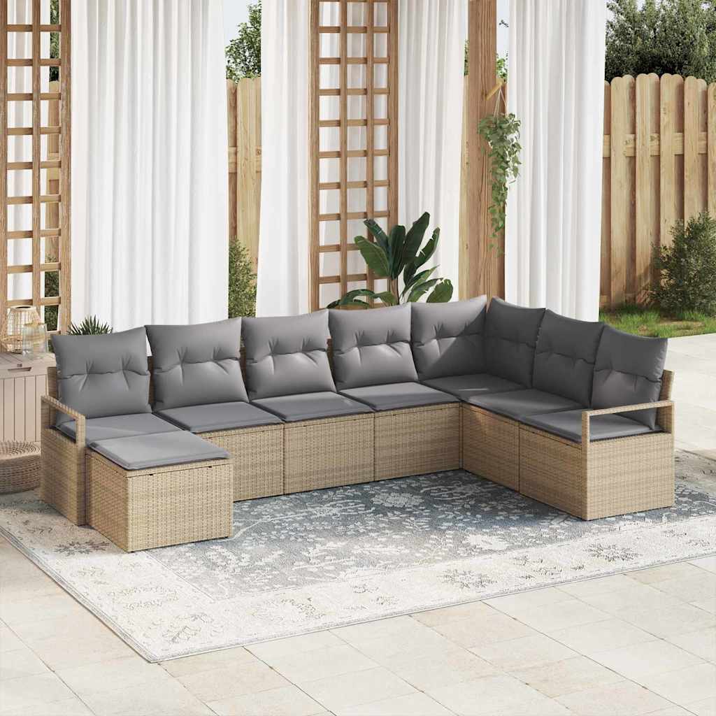 Tuin Sofa Set 9 Pcs Poly Riet