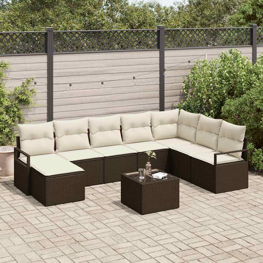 Tuin Sofa Set 9 Pcs Poly Riet