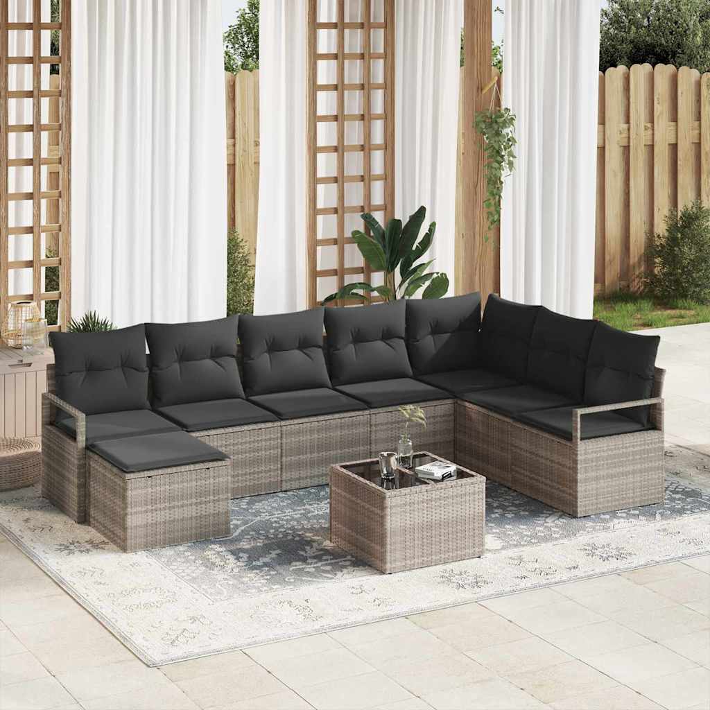 Tuin Sofa Set 9 Pcs Poly Riet