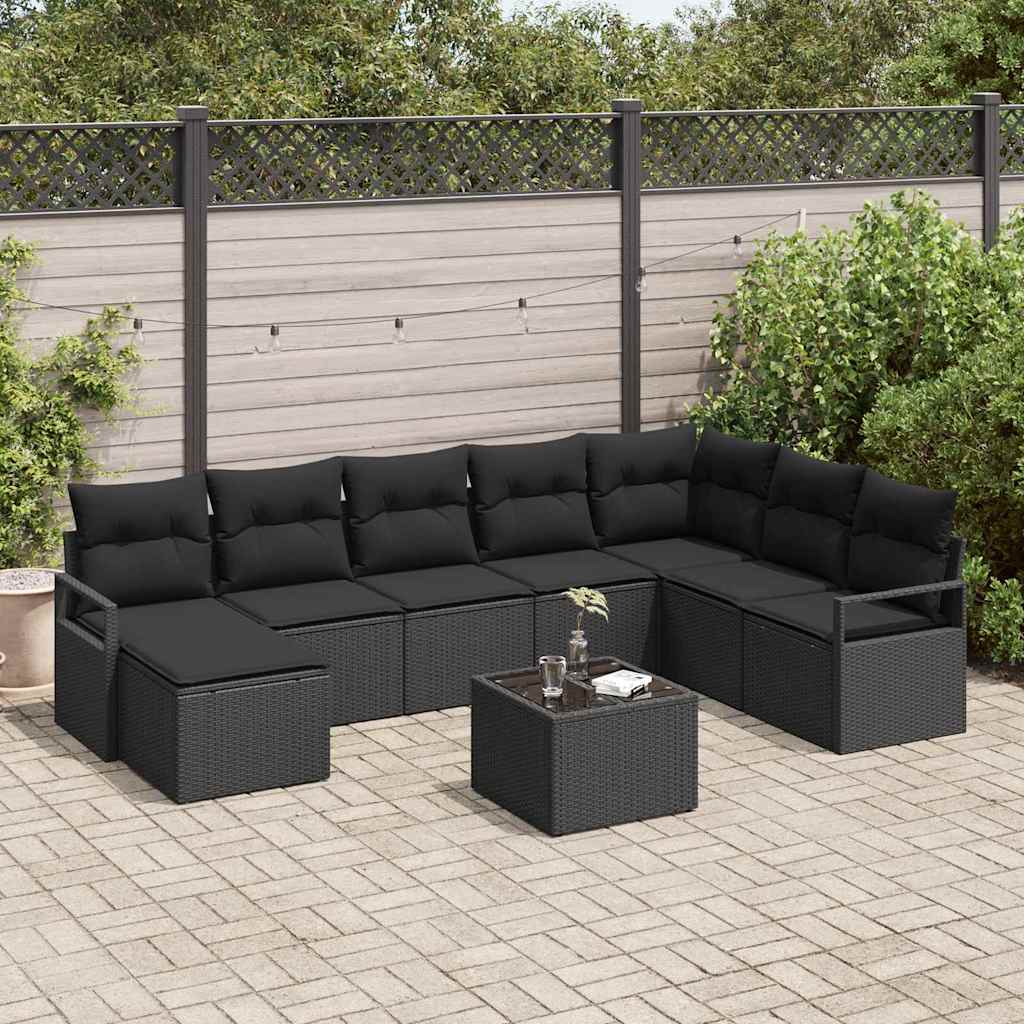 Tuin Sofa Set 9 Pcs Poly Riet