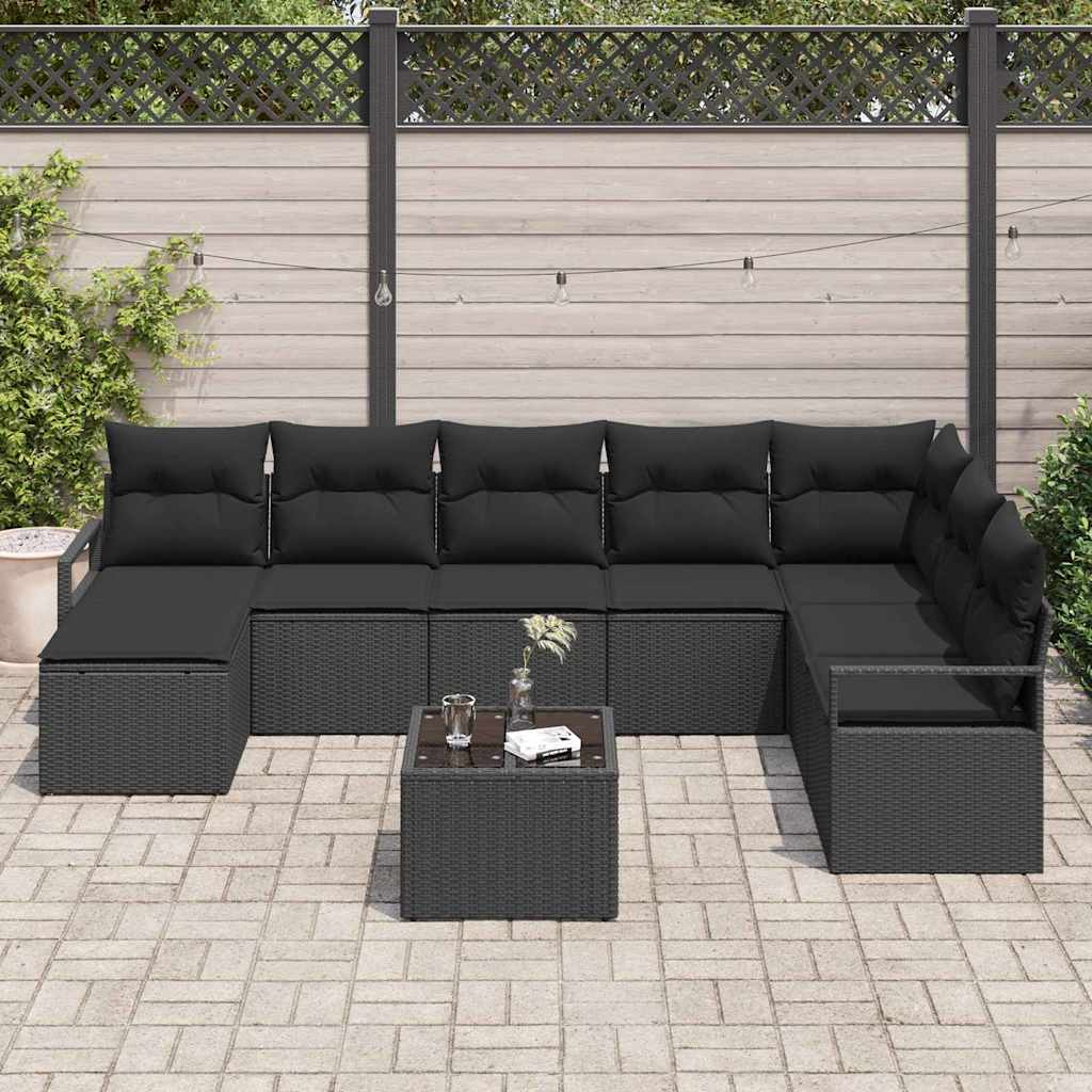 Tuin Sofa Set 9 Pcs Poly Riet