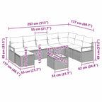 Tuin Sofa Set 9 Pcs Poly Riet