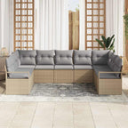 Tuin Sofa Set 7 Pcs Poly Riet