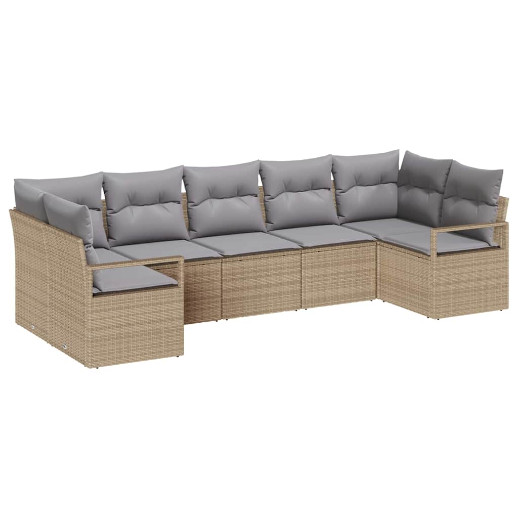 Tuin Sofa Set 7 Pcs Poly Riet