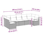 Tuin Sofa Set 7 Pcs Poly Riet
