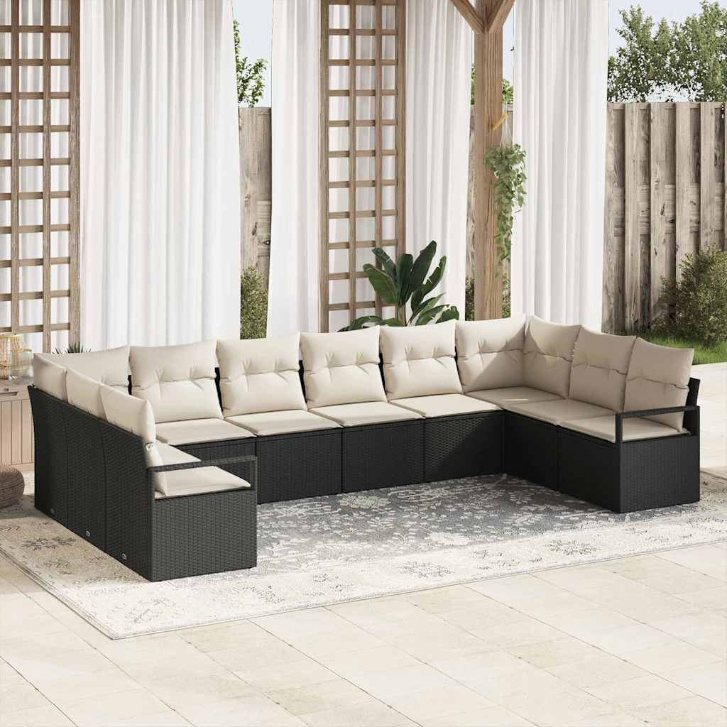 Tuin Sofa Set 10 Pcs Poly Riet