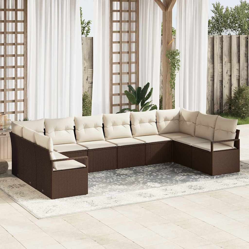 Tuin Sofa Set 10 Pcs Poly Riet
