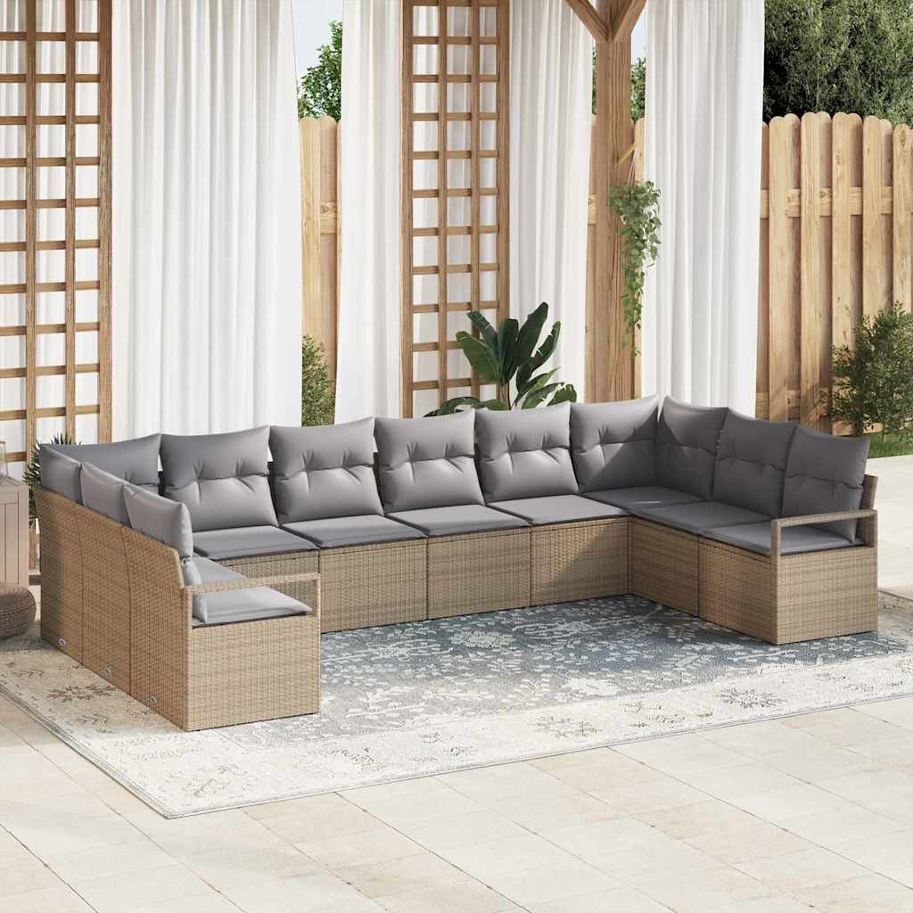 Tuin Sofa Set 10 Pcs Poly Riet