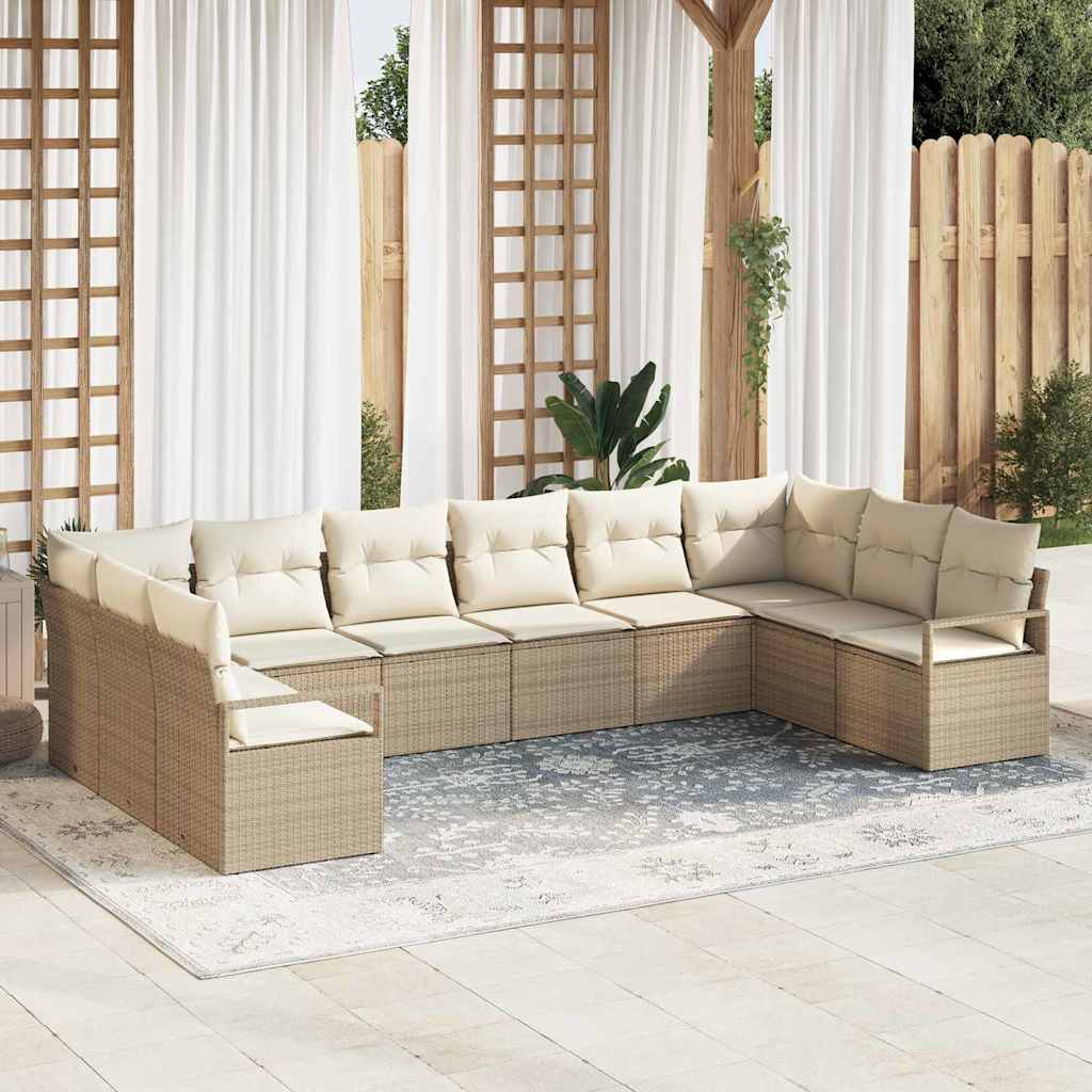 Tuin Sofa Set 10 Pcs Poly Riet