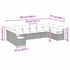 Tuin Sofa Set 10 Pcs Poly Riet