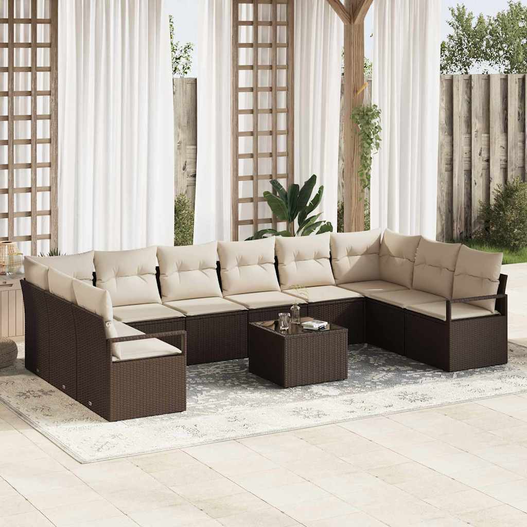 Tuin Sofa Set 10 Pcs Poly Riet