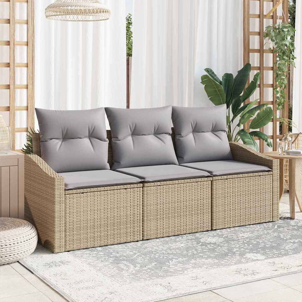 Tuin Sofa Set 3 Pcs Poly Riet