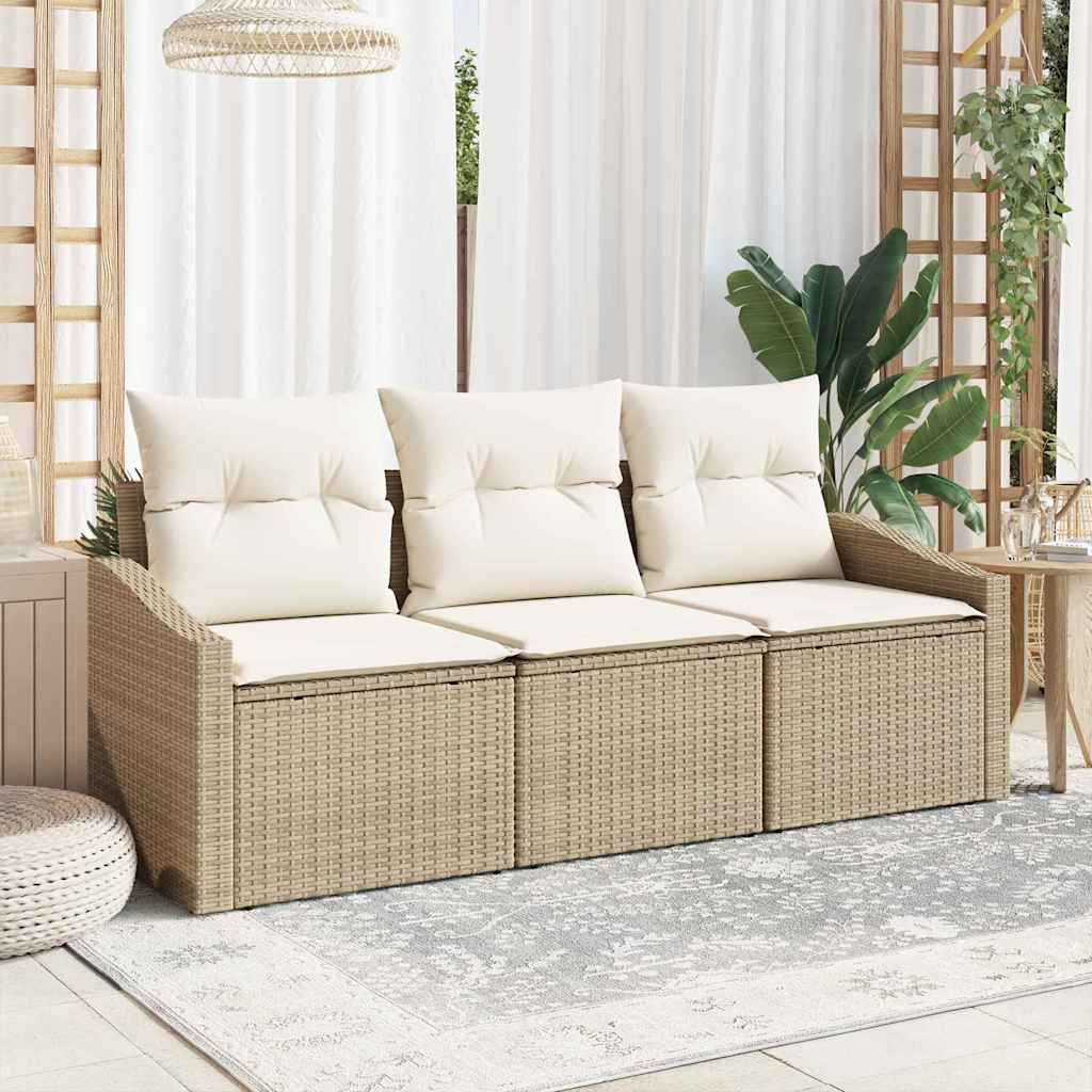 Tuin Sofa Set 3 Pcs Poly Riet