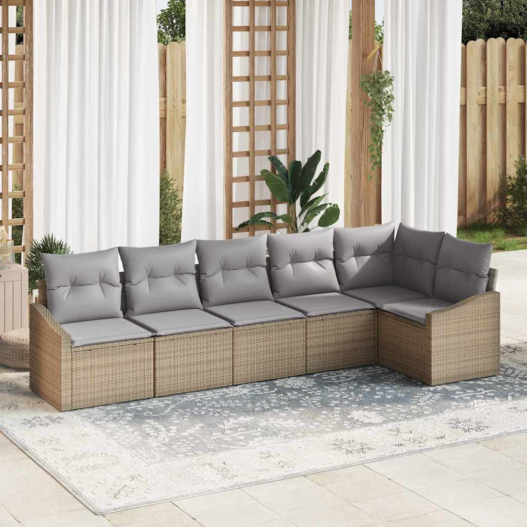Tuin Sofa Set 7 Pcs Poly Riet