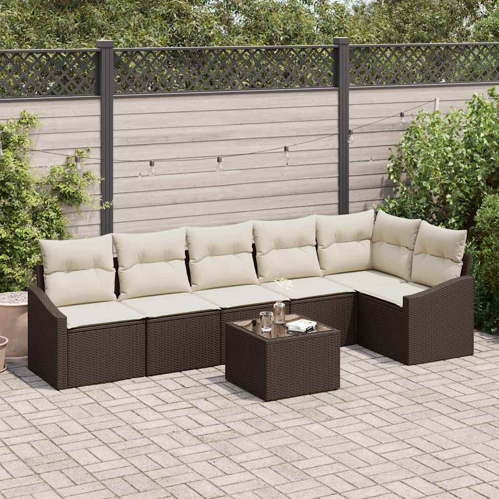 Tuin Sofa Set 7 Pcs Poly Riet