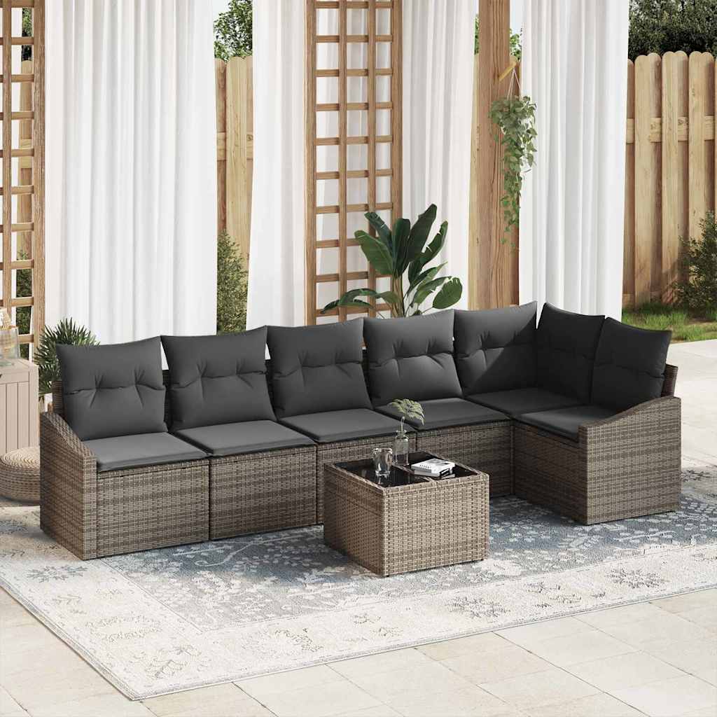 Tuin Sofa Set 7 Pcs Poly Riet