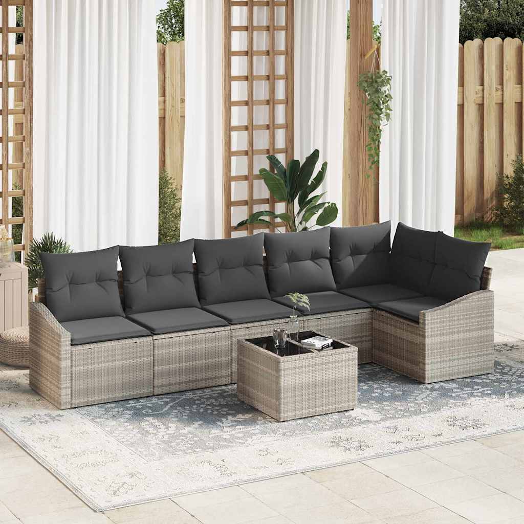 Tuin Sofa Set 7 Pcs Poly Riet