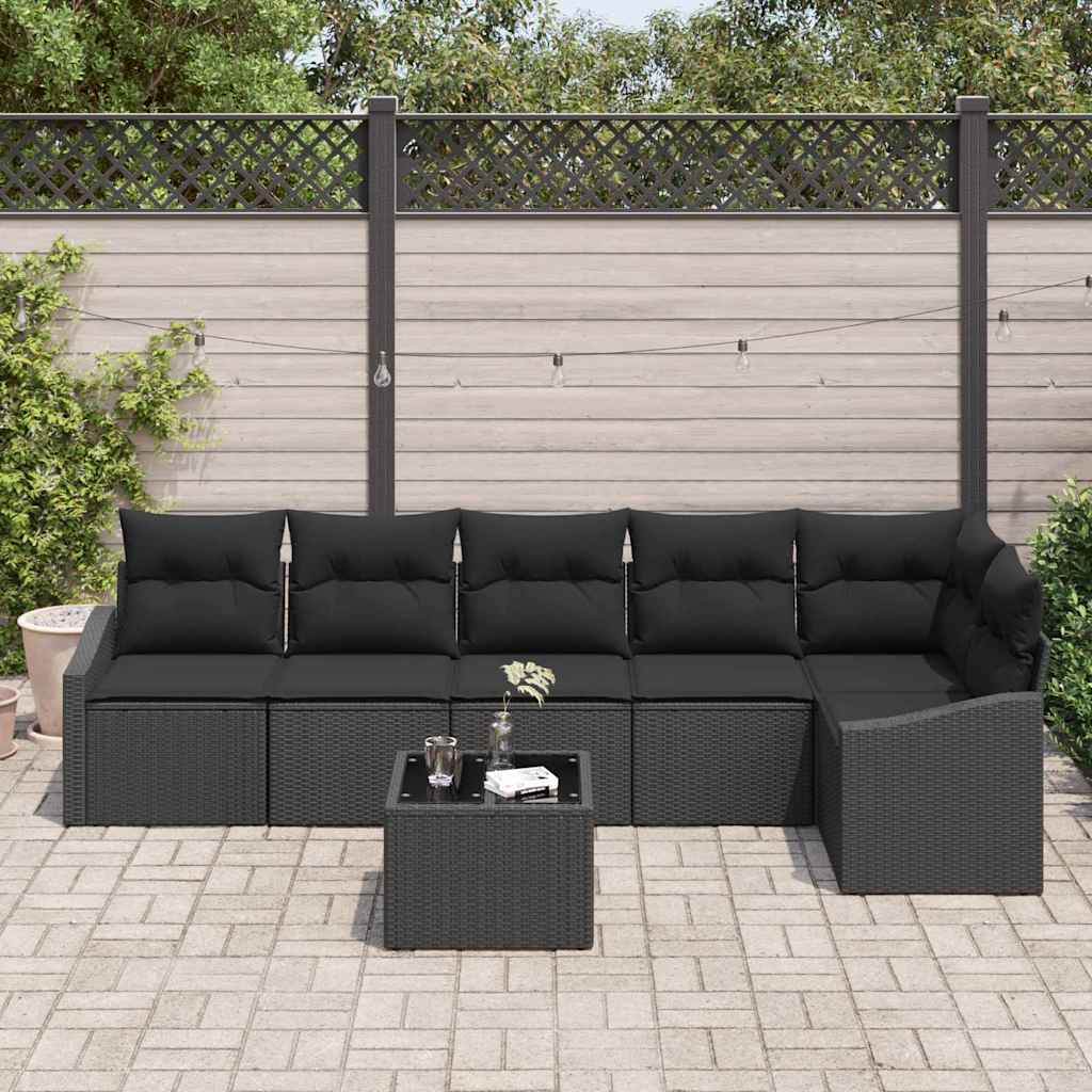 Tuin Sofa Set 7 Pcs Poly Riet