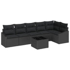 Tuin Sofa Set 7 Pcs Poly Riet