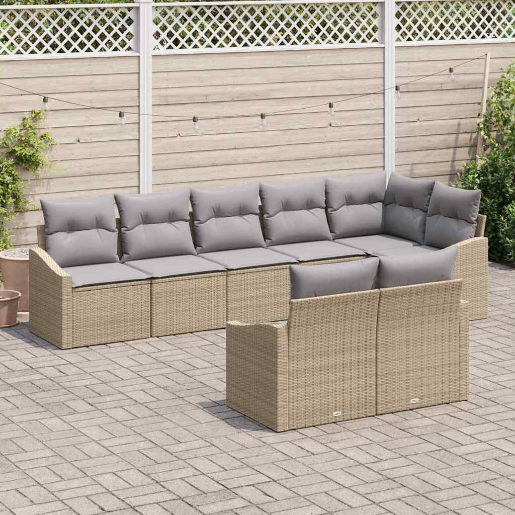 Tuin Sofa Set 9 Pcs Poly Riet