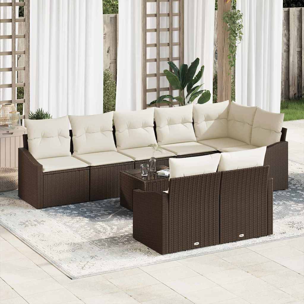 Tuin Sofa Set 9 Pcs Poly Riet