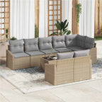 Tuin Sofa Set 9 Pcs Poly Riet