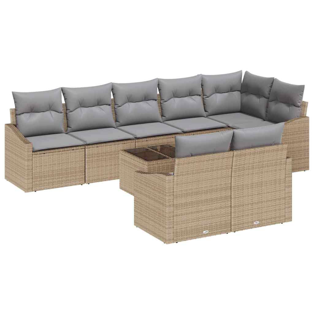 Tuin Sofa Set 9 Pcs Poly Riet