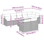 Tuin Sofa Set 9 Pcs Poly Riet