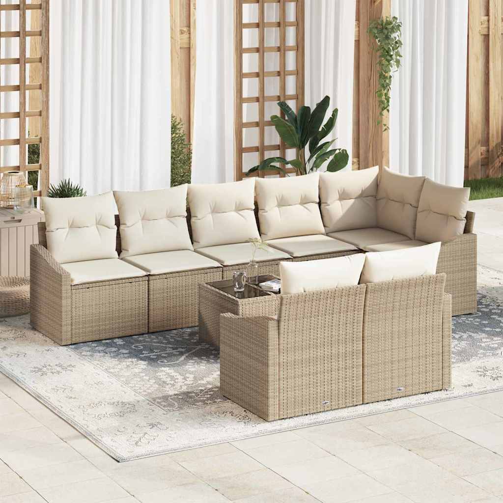 Tuin Sofa Set 9 Pcs Poly Riet