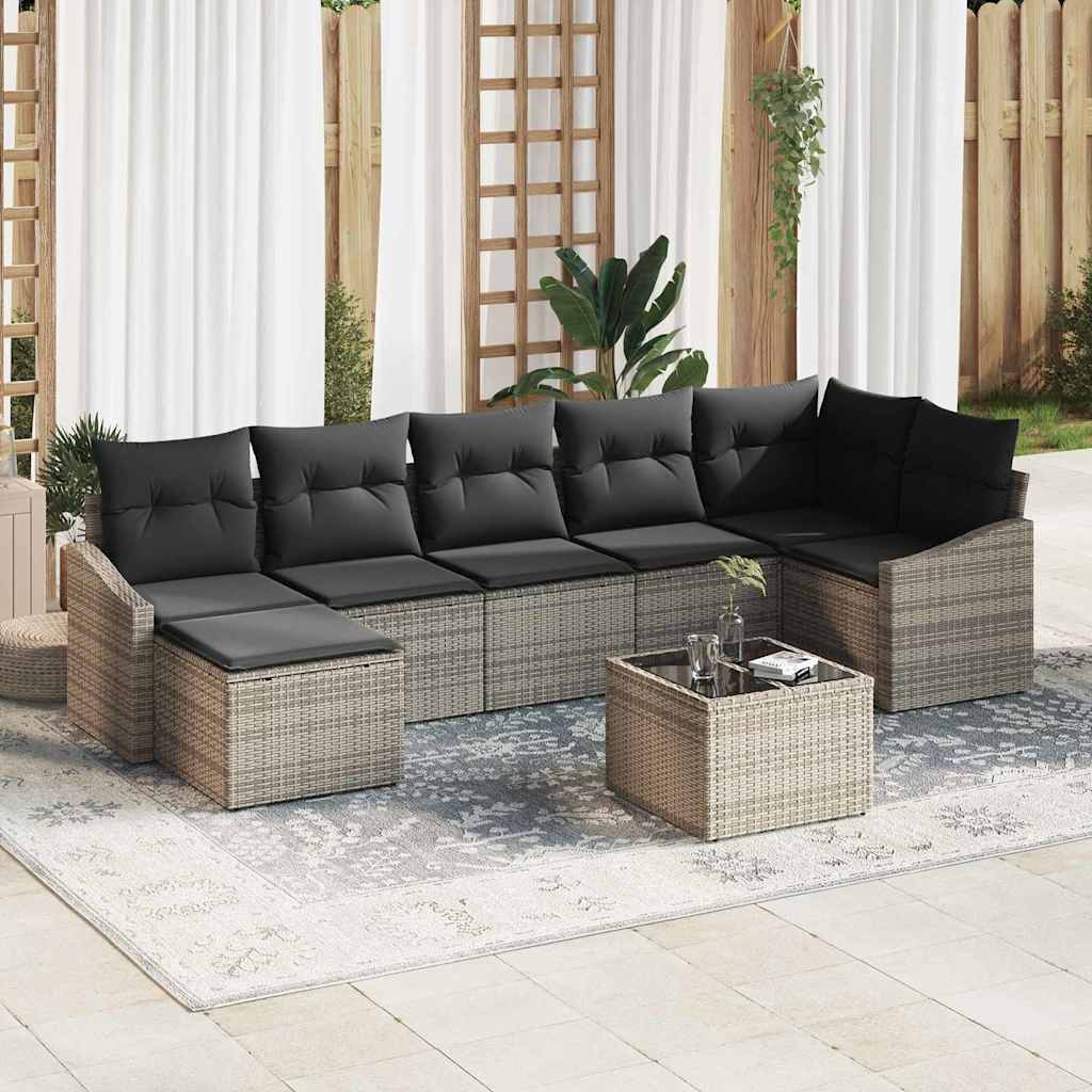 Tuin Sofa Set 8 Pcs Poly Riet