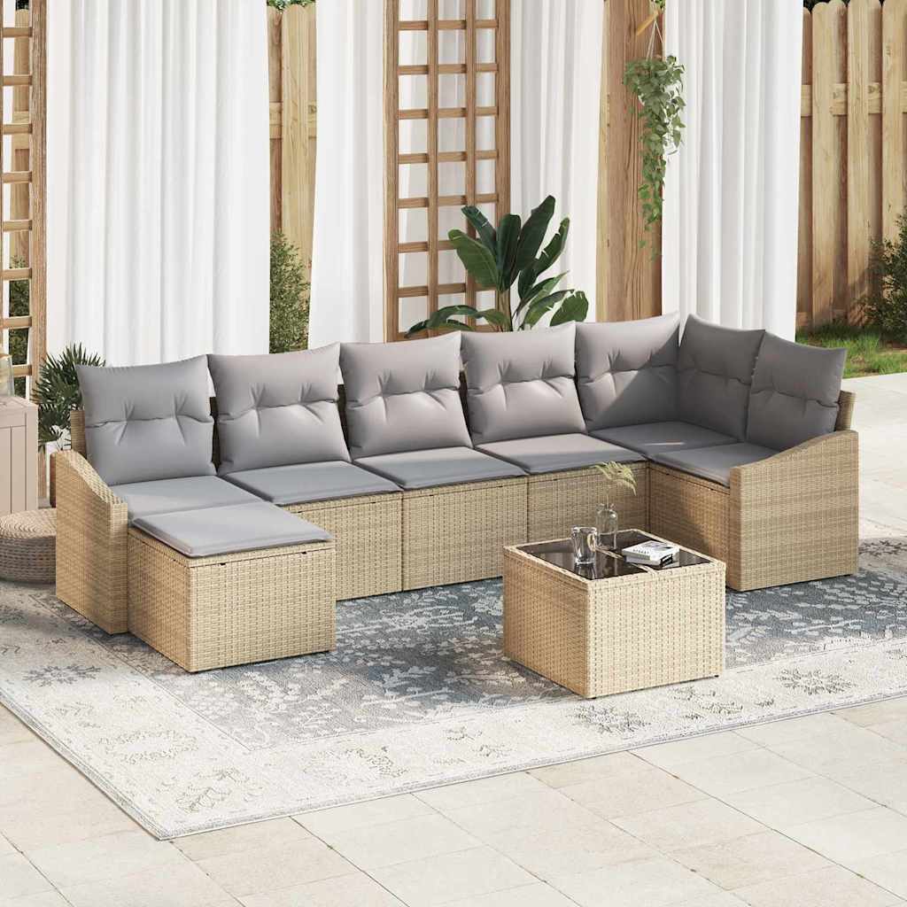 Tuin Sofa Set 8 Pcs Poly Riet