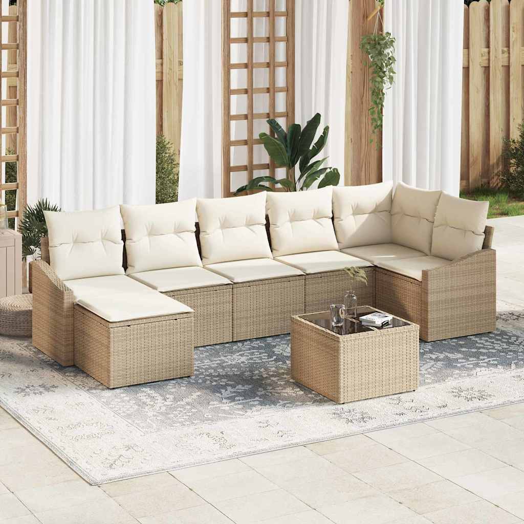 Tuin Sofa Set 8 Pcs Poly Riet
