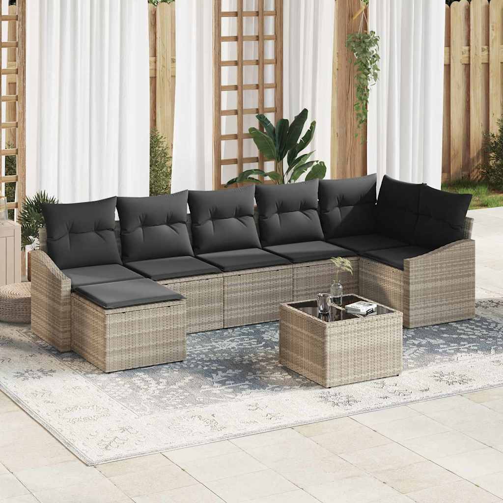 Tuin Sofa Set 8 Pcs Poly Riet