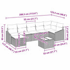 Tuin Sofa Set 8 Pcs Poly Riet