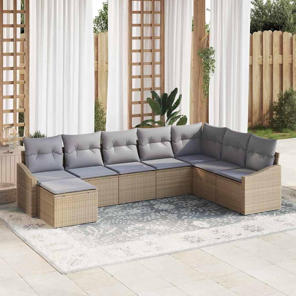 Tuin Sofa Set 9 Pcs Poly Riet