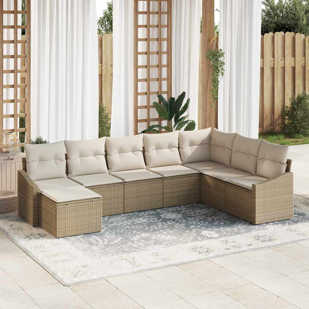 Tuin Sofa Set 9 Pcs Poly Riet