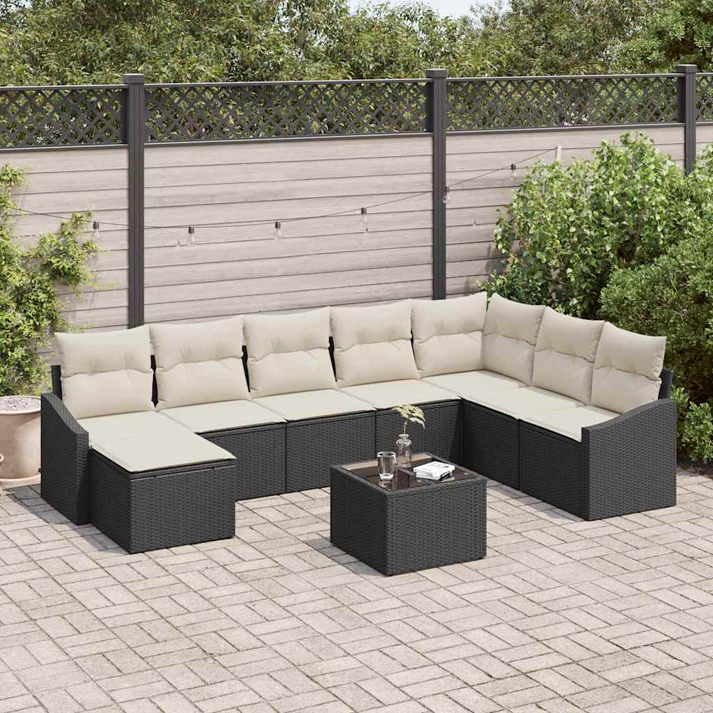 Tuin Sofa Set 9 Pcs Poly Riet