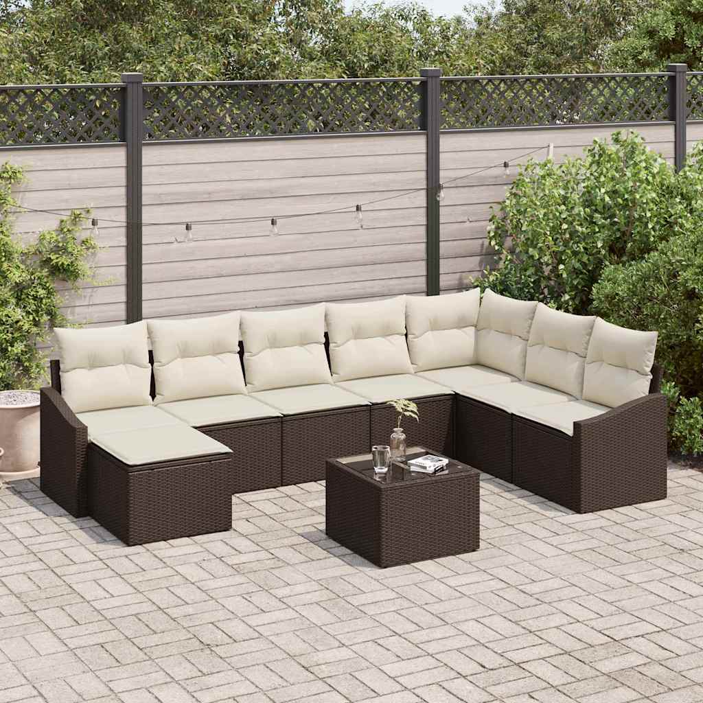 Tuin Sofa Set 9 Pcs Poly Riet