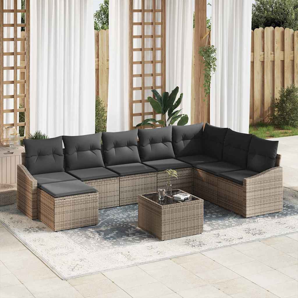 Tuin Sofa Set 9 Pcs Poly Riet