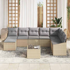 Tuin Sofa Set 9 Pcs Poly Riet