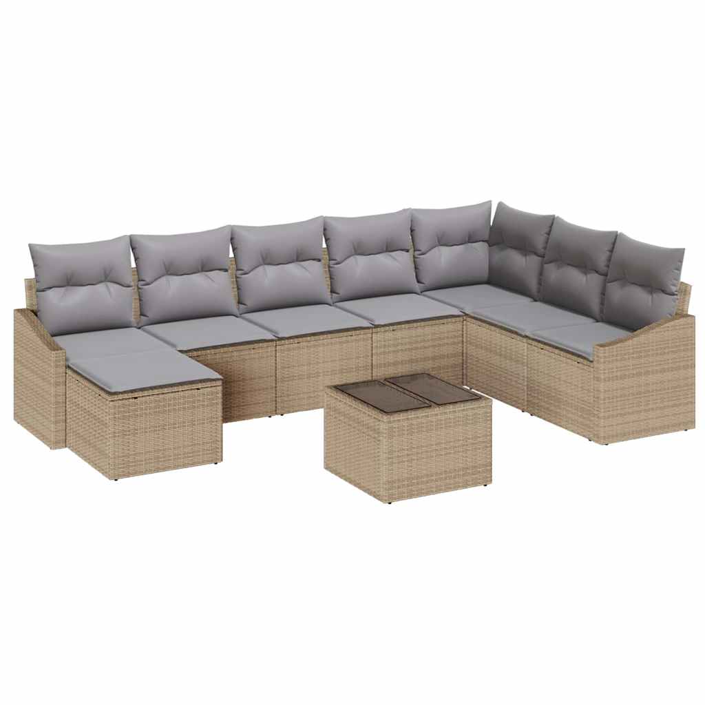 Tuin Sofa Set 9 Pcs Poly Riet