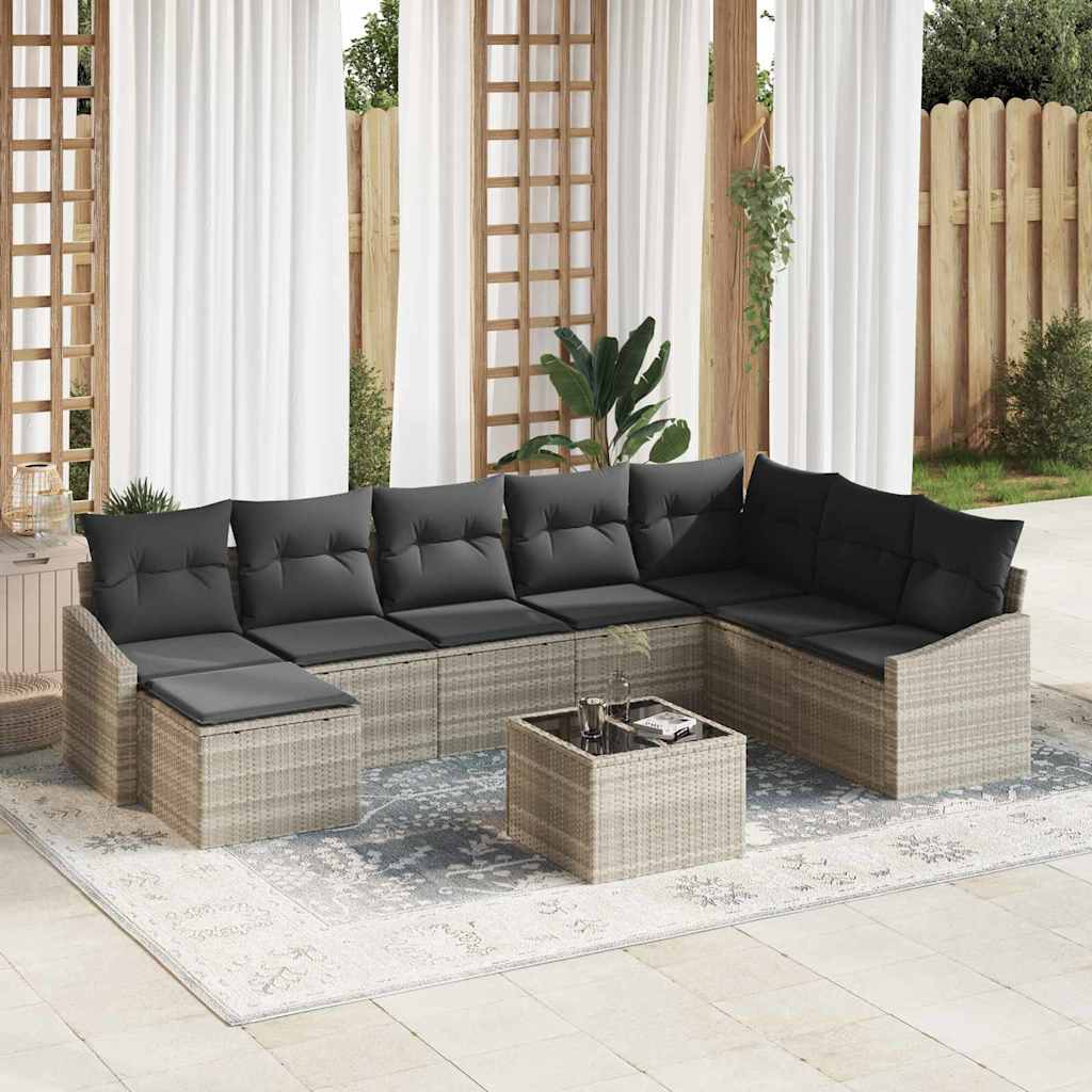 Tuin Sofa Set 9 Pcs Poly Riet