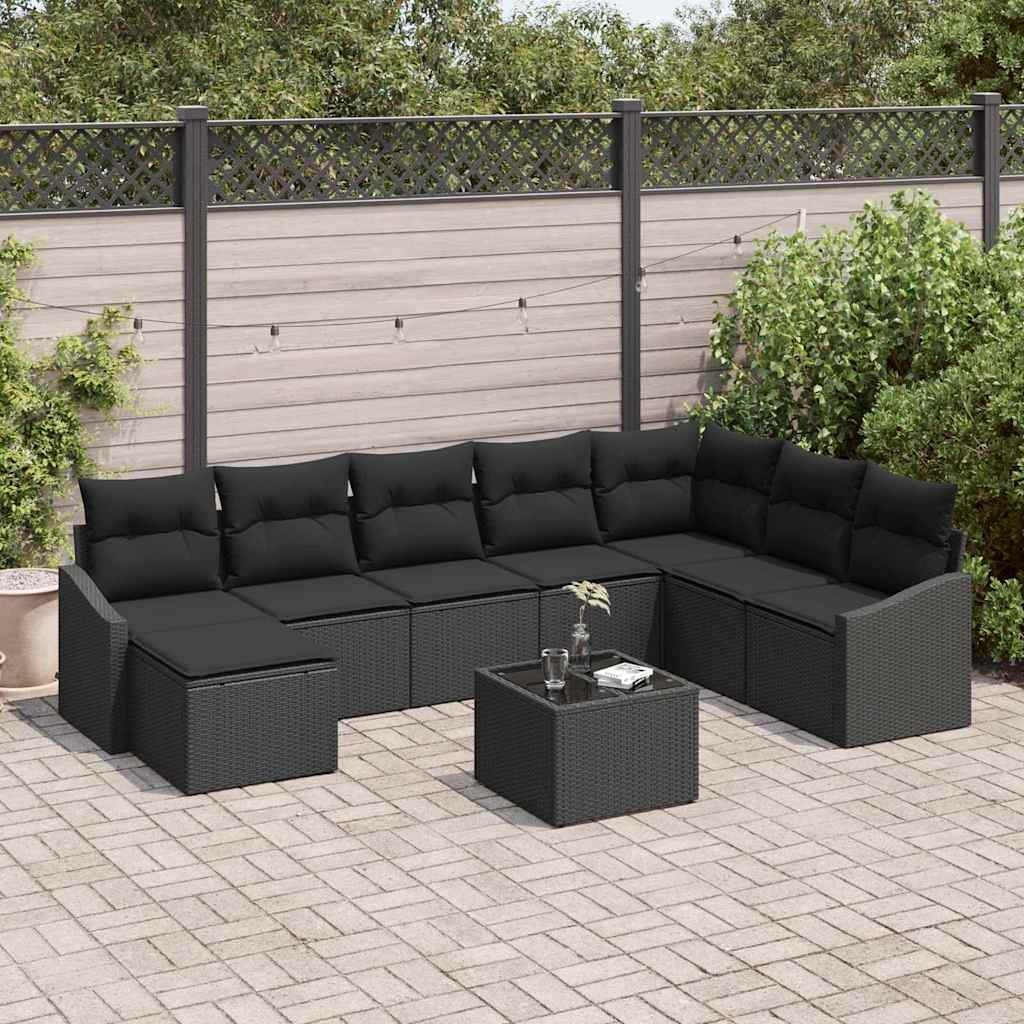Tuin Sofa Set 9 Pcs Poly Riet
