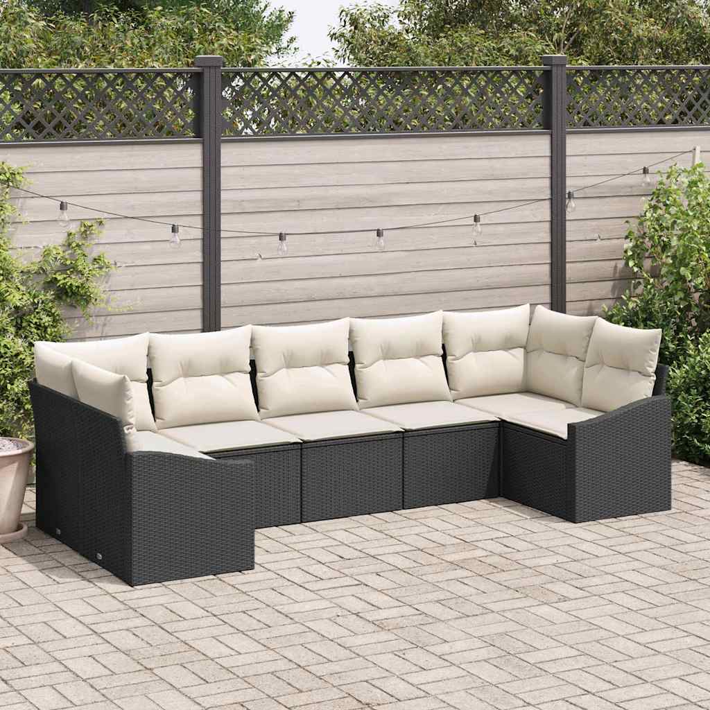 Tuin Sofa Set 7 Pcs Poly Riet