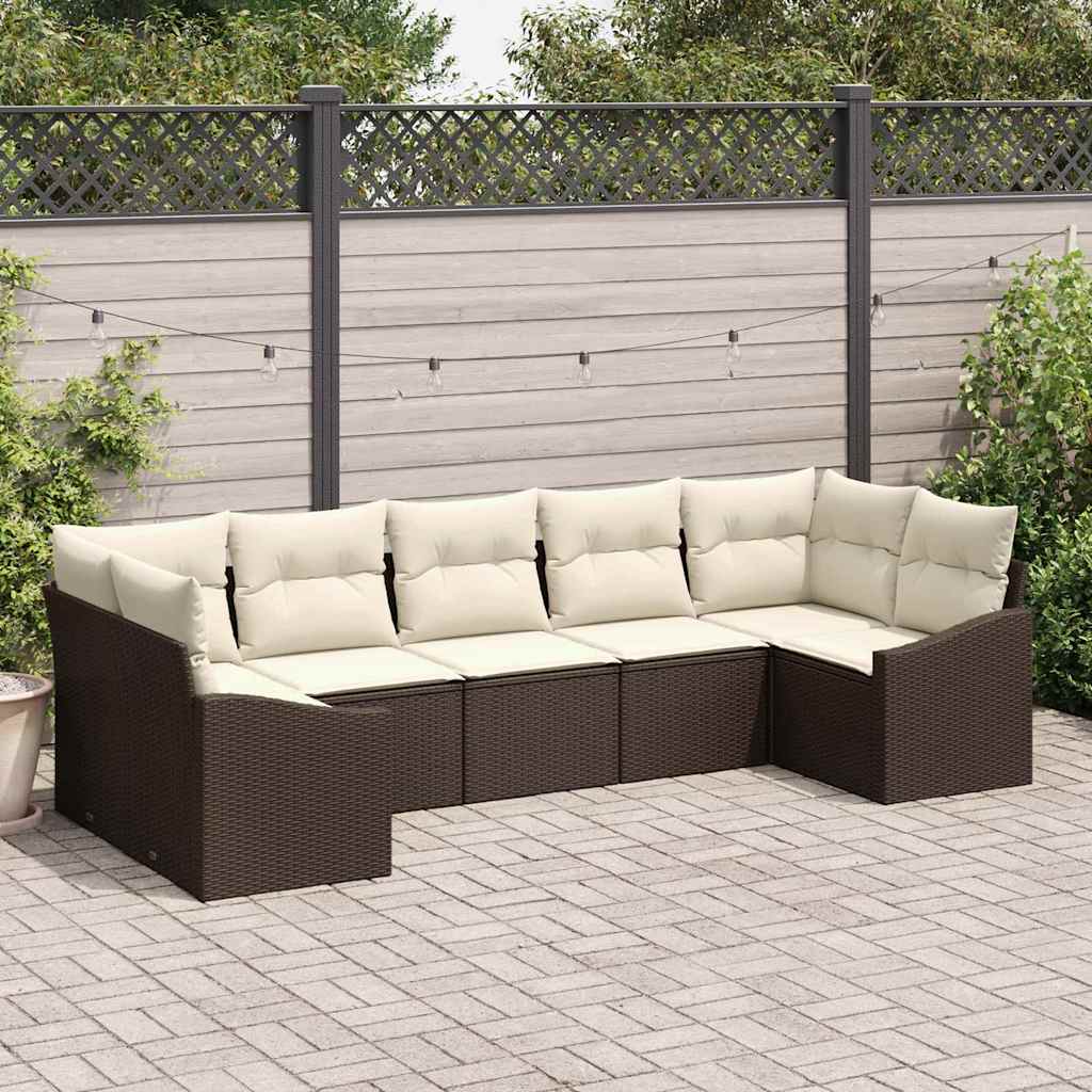 Tuin Sofa Set 7 Pcs Poly Riet