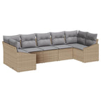 Tuin Sofa Set 7 Pcs Poly Riet