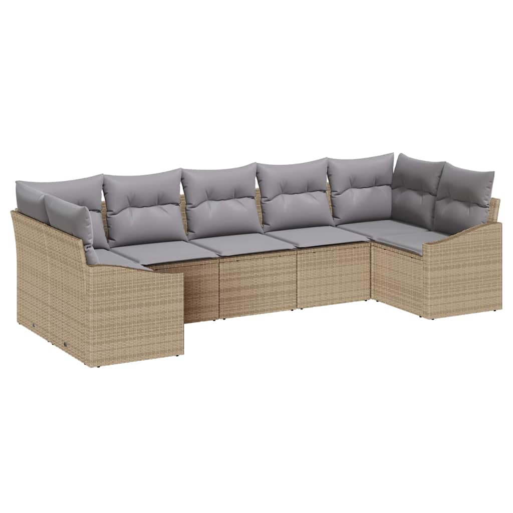 Tuin Sofa Set 7 Pcs Poly Riet