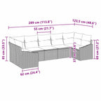 Tuin Sofa Set 7 Pcs Poly Riet